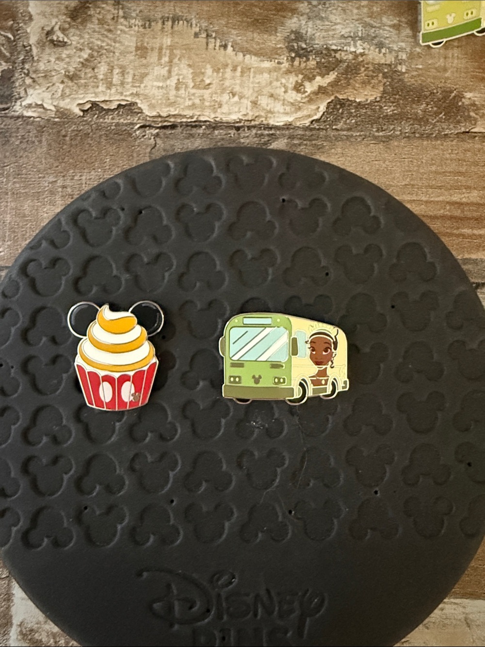 Disney Wave A Hidden Mickey 2026 pins Tiana bus and Mickey cupcake bundle